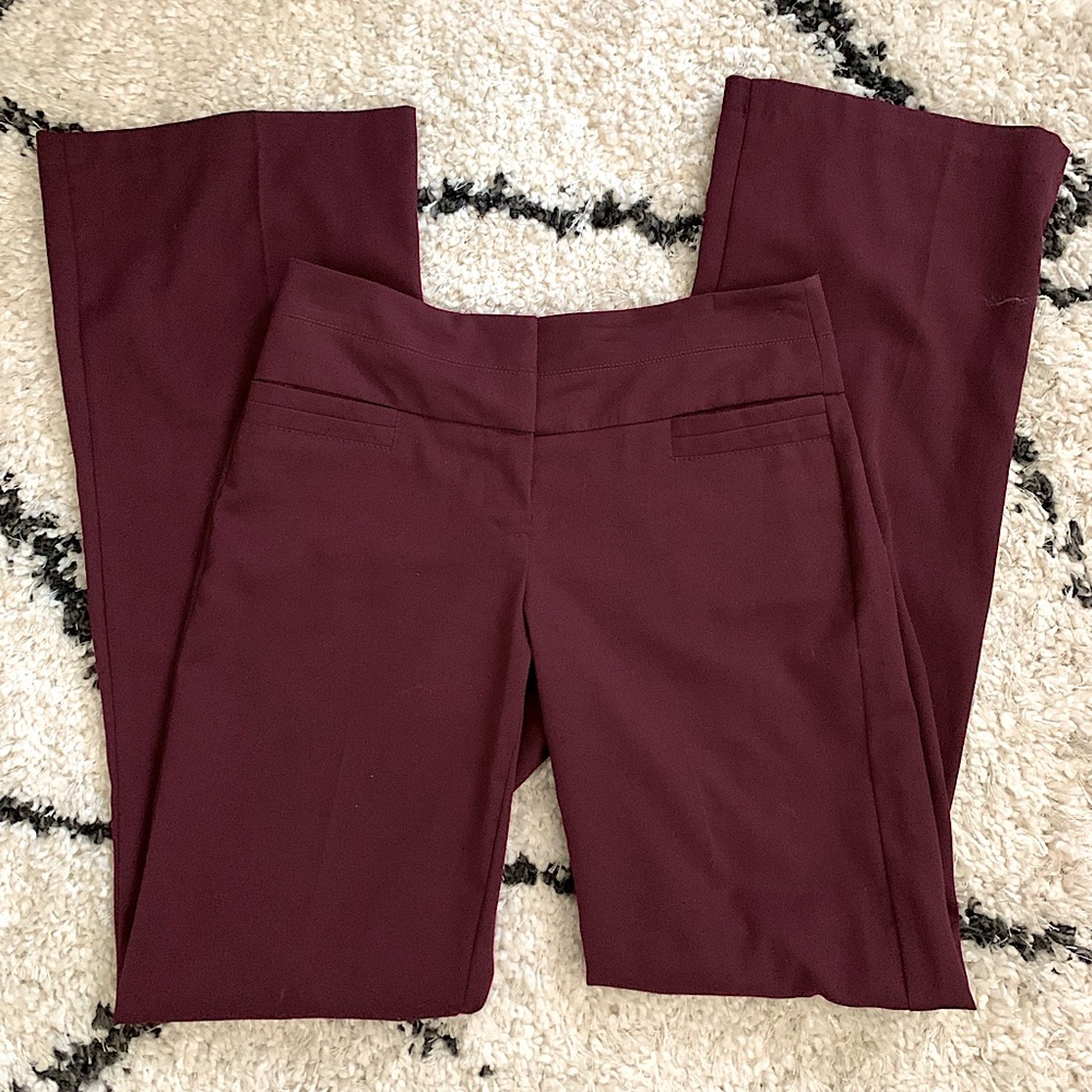 XOXO Burgundy Maroon Red Wide Leg Trouser Pants Size 2 NWOT